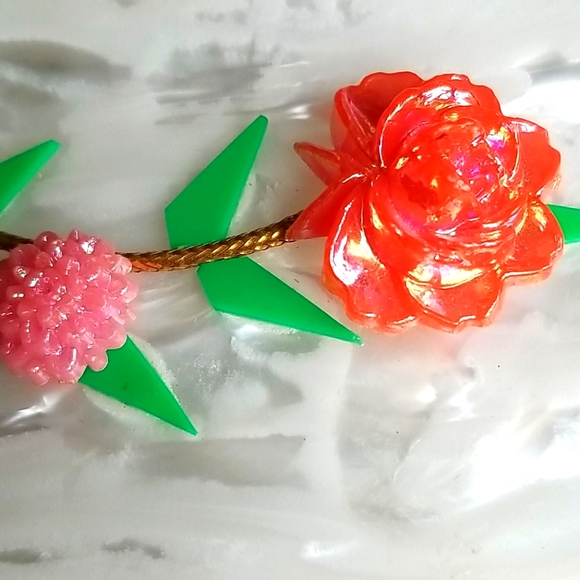 Vintage Princess Charming by Atlas Woven Wicker Rattan Floral Design Box Handbag - Picture 12 of 16